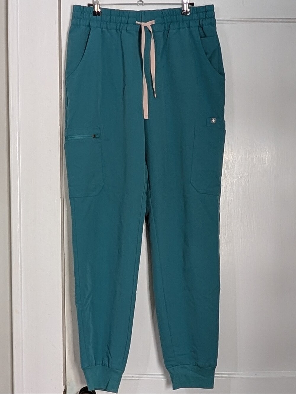 Figs Uman Jogging Scrub Pant Women's Size Medium Tall M/T Cactus Teal Green